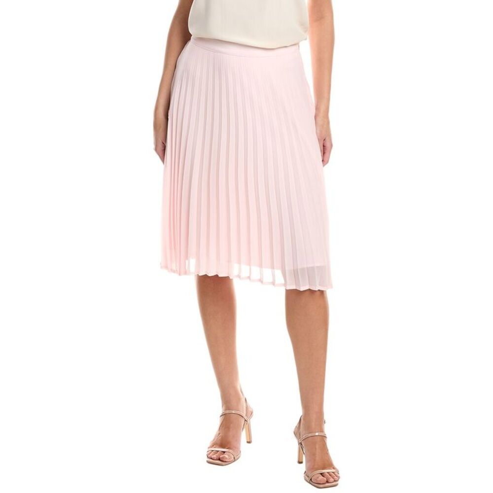 Tahari Asl Womens Accordion Pleated Skirt, Pink